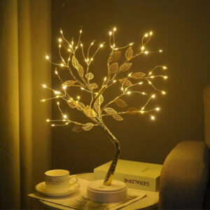 Decorative Gold Leaf LED Tree Table lamp JH22014