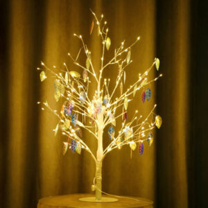 Decorative LED Lamp Gold Leaf Tree JH242050