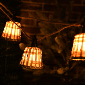 60 Bulb LED Bamboo Lamp Shade String Light JH52055