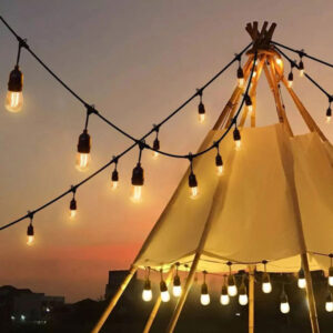 Solar LED Outdoor String Lights With Edison Bulbs JH52029