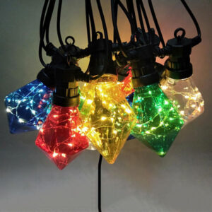 Solar Multicolor LED Outdoor Chain Light Bulbs