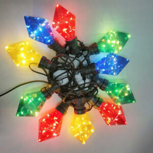 Solar Multicolor LED Outdoor Chain Light Bulbs