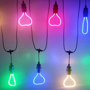 Solar Multicolor LED Retro Shaped String Lights