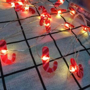 Christmas Candy Cane Copper Wire LED Lights