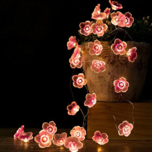 Decorative LED Copper Wire Cherry Blossom Light Chain