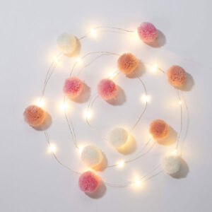 Decorative LED Copper Wire Pom Pom Light Chain