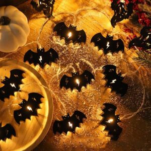 Halloween Decoration Metal Bat LED String Light