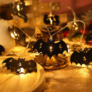Halloween Decoration Metal Bat LED String Light