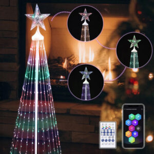 Smart Multicolor LED Christmas Tree Light Decoration Cone-BLE-007