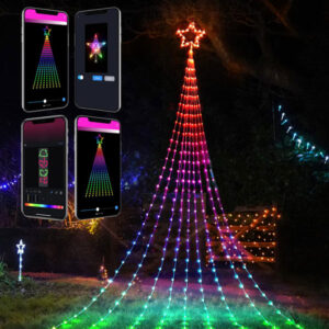 Smart RGBIC LED Christmas Waterfall Lights Wat-BLE-004